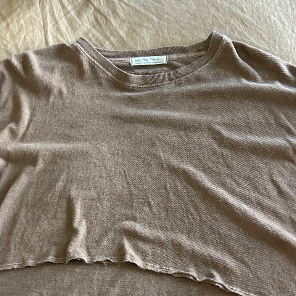 We The Free Brown Long Sleeve Top